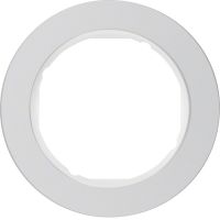 Ramka 1-krotna, aluminium/biały, R.classic | WLD9100AW Hager