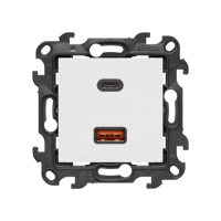 Ładowarka USB C+A, 30W, 230V, biały, Simon 24 | NEC2CAQ.01/11 Kontakt Simon