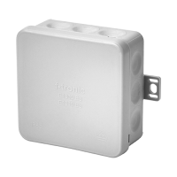 Puszka instalacyjna n/t E1300 EU, 85x85x37mm rozgałęźna, IP65, szary | 7340480 F-Tronic