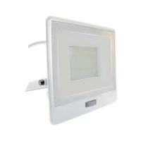 Naświetlacz LED V-TAC 50W SAMSUNG CHIP czujnik ruchu biały przewód 1M VT-158S-1-W 6400K 4000lm 5 lat | 3800157661614 LED EUROPE