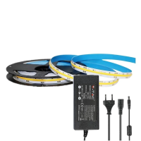 Zestaw LED V-TAC taśma 512LED/m COB 24V 12W/m zasilacz 24V 60W (2667+3264) 3000K 1000lm | 3800157664622 LED EUROPE
