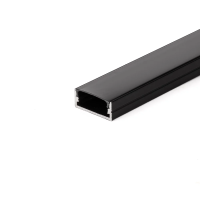Profil do LED zestaw, ALU na dwie taśmy czarny V-TAC 2mb czarny klosz 23,5x10mm VT-8108 | 3800157677226 LED EUROPE