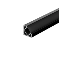 Profil do LED zestaw, ALU kątowy czarny V-TAC 2mb klosz czarny 19x19mm VT-8114 | 3800157677233 LED EUROPE