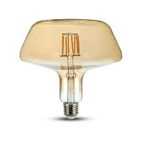 Żarówka LED V-TAC 8W filament E27 T180 bursztynowa 175x150mm VT-2308-N 2200K 620lm | 3800157684255 LED EUROPE
