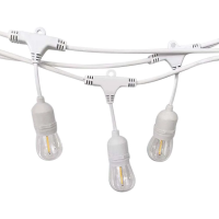 Girlanda ogrodowa V-TAC biała 15 metrów 15 oprawek E27 guma+gniazdo IP54 VT-713 | 3800157691239 LED EUROPE