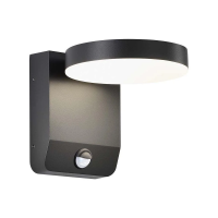 Naświetlacz elewacyjny V-TAC 17W LED czujnik ruchu okrągła czarna IP65 VT-11020S 3000K 2520lm | 3800157689656 LED EUROPE