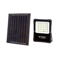 Naświetlacz LED solarny V-TAC 20W pilot auto timer IP65 VT-55300 4000K 2400lm | 3800157698252 LED EUROPE
