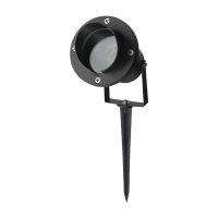 Oprawa gruntowa ogrodowa wbijana aluminium GU10 czarna z daszkiem IP65 V-TAC VT-7704 3 lata gwarancj | 3800157693349 LED EUROPE