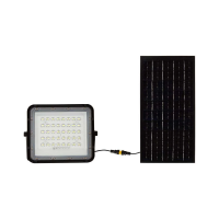 Naświetlacz LED solarny V-TAC 10W pilot auto timer IP65 czarny VT-80W 6400K 800lm | 3800170200494 LED EUROPE