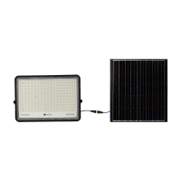 Naświetlacz LED solarny V-TAC 30W pilot auto timer IP65 czarny VT-240W 4000K 2600lm | 3800170200562 LED EUROPE