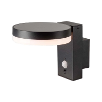 Kinkiet ogrodowy ścienny solarny V-TAC 5.5W LED czujnik ruchu okrągły IP54 VT-1147 3000K 220lm 3 lat | 3800170207707 LED EUROPE