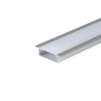 Profil do LED zestaw, ALU anodowany wpuszczany na dwie taśmy V-TAC 2mb klosz mleczny 27x10mm VT-8205 | 3800170211629 LED EUROPE