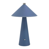 Lampka stołowa nocna V-TAC 3W LED 33cm CCT ładowanie USB-C ściemnianie niebieska skóra VT-10117 3000 | 3800170219458 LED EUROPE