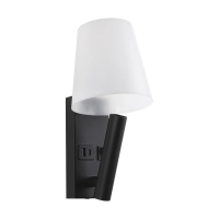 Oprawa LED V-TAC 2W COB CREE kinkiet czarny hotel łóżko USB+USB C klosz VT-88062-B 3000K 60lm | 3800170240858 LED EUROPE