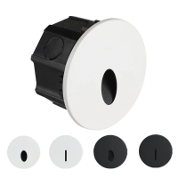 Oprawa schodowa wymienne fronty 3W LED V-TAC biała / czarna okrągła 230V IP65 3w1 CCT VT-10184 3000K | 3800170240940 LED EUROPE