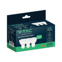 Żarówka LED V-TAC GU10 6W 110st (opak. 3szt) VT-247 3000K 445lm | 3800170254657 LED EUROPE