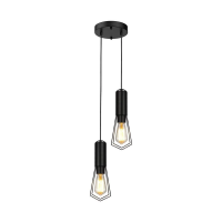 Oprawa zwieszana V-TAC 2XE27 200x25mm czarny mat VT-89017 | 3800170254046 LED EUROPE