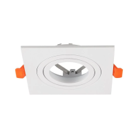 Oczko V-TAC aluminiowe GU10 białe kwadratowe ruchome VT-4204SQ 3 lata gwarancji | 3800170258372 LED EUROPE