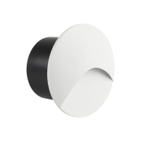 Oprawa schodowa aluminiowa 3W LED V-TAC okrągła biała 230V IP65 VT-44002RD 3000K 230lm | 3800170258419 LED EUROPE