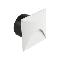 Oprawa schodowa aluminiowa 3W LED V-TAC kwadratowa biała 230V IP65 VT-44002SQ 3000K 230lm | 3800170258426 LED EUROPE