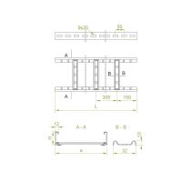 Drabinka DKP100H45/6N, gr.blachy 1,5mm (6m) | 445510 Baks
