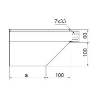 Kolanko redukcyjne lewe KRLBJ 150H60, gr.blachy 1,5 mm | 164201 Baks