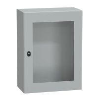 Obudowa Spacial S3D przezroczyste drzwi bez płyty montażowej 800x600x300 (WxSxG) IP66 IK08 RAL7035 | NSYS3D8630T Schneider Electric