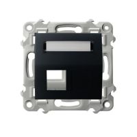 Obudowa gniazda pojedynczego czarny matowy SZAFIR | GPK-1ZS/p/33 Ospel