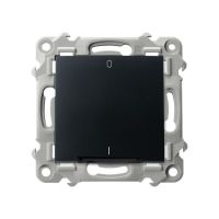 Łącznik dwubiegunowy z podświetleniem czarny matowy SZAFIR | ŁP-11ZS/m/33 Ospel