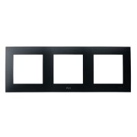 Ramka potrójna do łączników IP-44 czarny matowy SZAFIR | RH-3Z/33 Ospel
