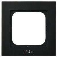 Ramka pojedyncza do łączników IP-44, czarny matowy, Sonata | RH-1R/33 Ospel