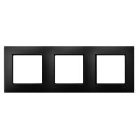 Ramka potrójna, czarny matowy, Aria | R-3U/33 Ospel