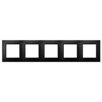 Ramka pięciokrotna, czarny matowy, ARIA | R-5U/33 Ospel