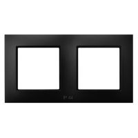 Ramka podwójna do łączników IP-44 RH-2U/33 ARIA czarny matowy | RH-2U/33 Ospel