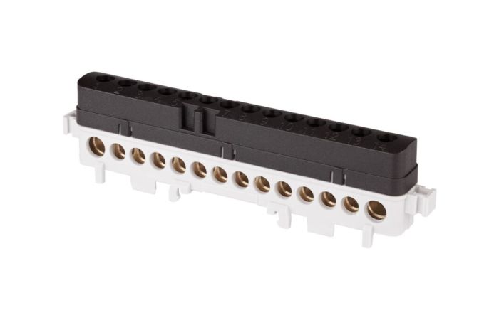 Listwa przyłączeniowa izolowana LPI-14S, czarno-szara (10szt.) | A18-1038 Pokój