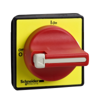 Uchwyty i płyty czołowe dla rozłączników 60x60 czerwono/żółty | KDF2PZ Schneider Electric