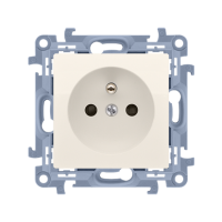 Gniazdo wtyczkowe z/u pojedyncze (moduł) 16A, 250V, szybkozłącza, krem Simon 10 | CGZ1C.01/41 Kontakt Simon