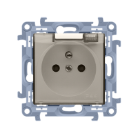 Gniazdo wtyczkowe z/u do IP44 z uszczelką – kl transp (moduł) 16A 250V szybkozłącza krem Simon 10 | CGZ1BC.01/41A Kontakt Simon