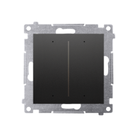 Sterownik przyciskowy oświetl 2 wyj. 5A  sterowany smartfonem Wi-Fi 230V czarny mat Simon 54 GO wBox | DEW2W.01/49 Kontakt Simon