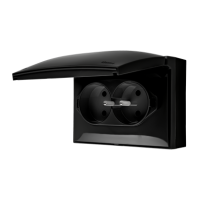Gniazdo hermetyczne natynkowe wtyczkowe podwójne kompaktowe z uziemieniem IP44, klapka w kolorze pokrywy, 16A 250V, zaciski śrubowe, czarny, Simon Aquaclick | ACGZ2/49 Kontakt Simon