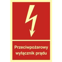 Tabliczka - Przeciwpożarowy wyłącznik prądu | 010466 Elektromet