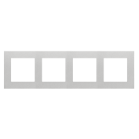Ramka 4-krotna LINE, Aluminium mat Simon 55 | TR4/143 Kontakt Simon