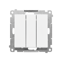 Łącznik potrójny (moduł) 10 AX, 250 V~, szybkozłącza, Biały mat Simon 55 | TW31.01/111 Kontakt Simon