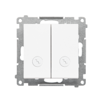 Łącznik schodowy podwójny z podświetl (moduł) 10AX 250V szybkozłącza Biały mat Simon 55 | TW6/2L2.01/111 Kontakt Simon