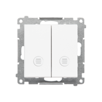 Łącznik schodowy podwójny z podświetl bez piktogramu (moduł) 10AX 250V szybkozł Biały mat Simon 55 | TW6/2L2.01/X/111 Kontakt Simon
