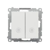Łącznik schodowy podwójny z podświetl bez piktogr (moduł) 10AX 250V szybkozł Jasnoszary mat Simon 55 | TW6/2L2.01/X/114 Kontakt Simon
