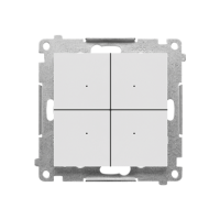 Łącznik/przycisk 4-krotny elektroniczny (moduł), Jasnoszary mat Simon 55 | TEW4.01/114 Kontakt Simon