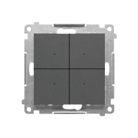 Łącznik/przycisk 4-krotny elektroniczny (moduł), Grafitowy mat Simon 55 | TEW4.01/116 Kontakt Simon