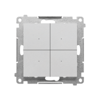 Łącznik/przycisk 4-krotny elektroniczny (moduł), Aluminium mat Simon 55 | TEW4.01/143 Kontakt Simon