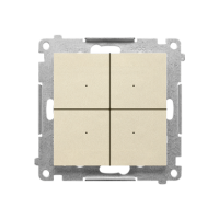 Łącznik/przycisk 4-krotny elektroniczny (moduł), Szampański mat Simon 55 | TEW4.01/144 Kontakt Simon